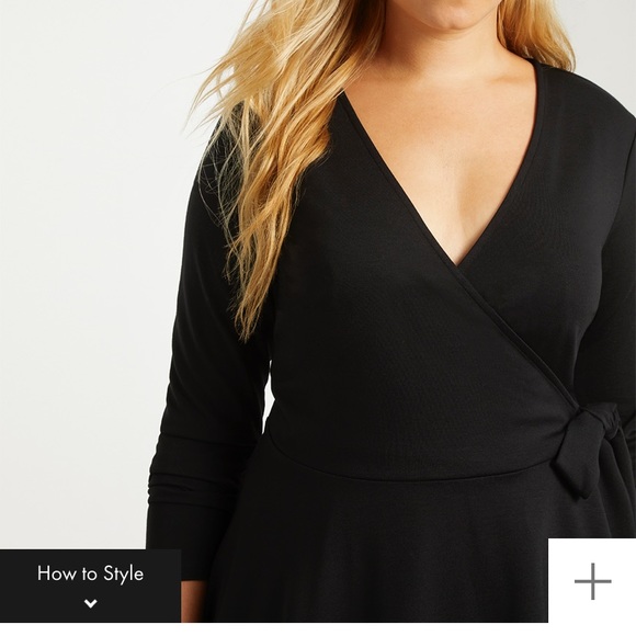 Eloquii peplum wrap top Size 16 - Picture 2 of 4